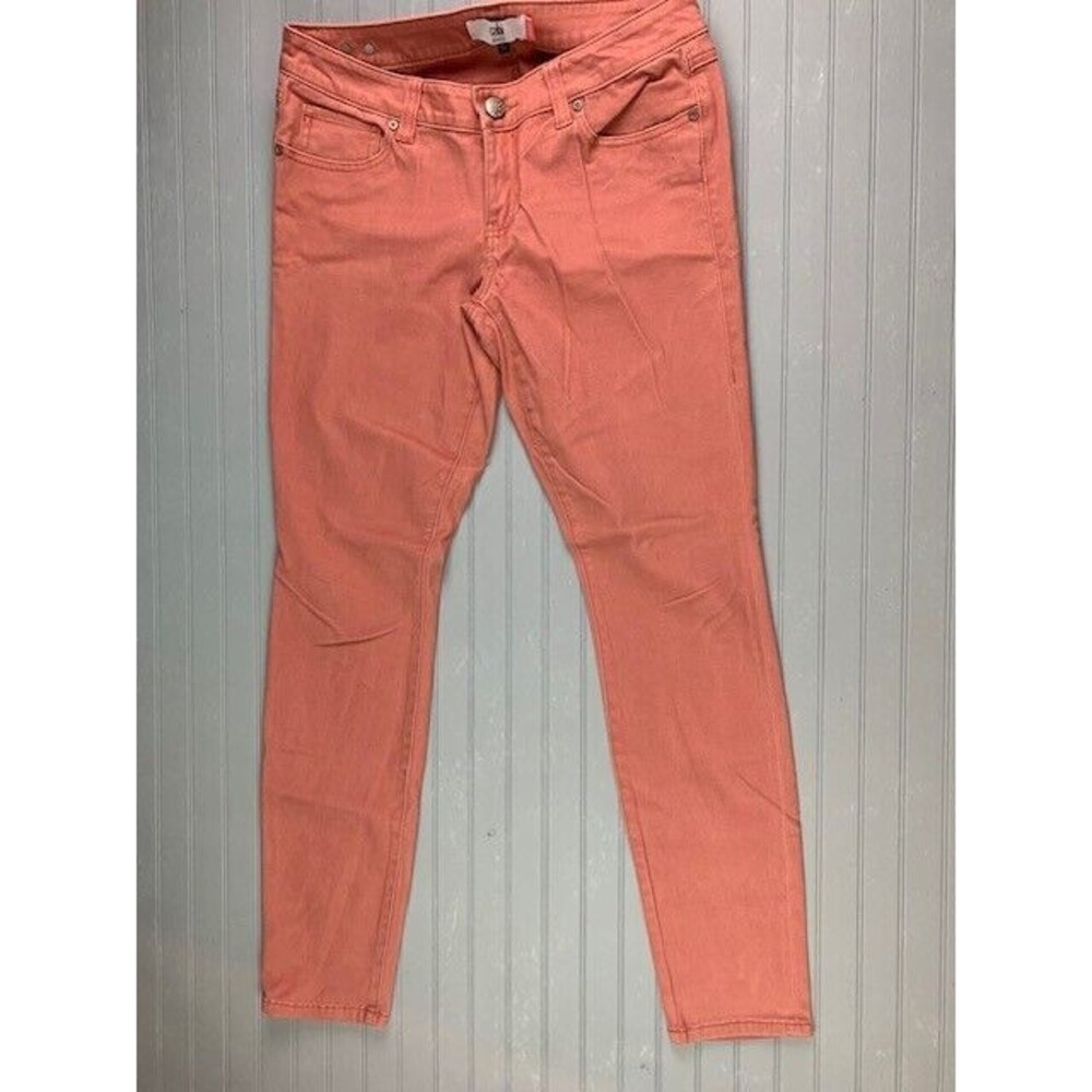 Cabi Size 6 Womens Jeans Dark Pink Skinny Low Rise Stretch